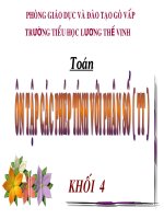 bài giảng toán lớp 4 ôn tập các phép tính với phân số