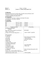 GIÁO ÁN TIẾNG ANH LỚP 7 UNIT 3