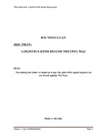Nêu những khó khăn và thuận lợi trong việc phát triển ngành logistics tại các doanh nghiệp việt nam