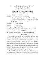 ĐƠN XIN TẾP TỤC CÔNG TÁC