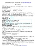 BÀI TẬP VỀ  ESTE – LIPIT CÓ LỜI GIẢI