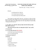 CẤU TRÚC CÁC CHUYÊN  ĐỀ DẠY HỌC CHUYÊN ĐỀ DẠY HỌC LIÊN MÔN (GIÁO ÁN)