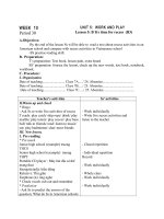 GIÁO ÁN TIẾNG ANH LỚP 7 UNIT 6