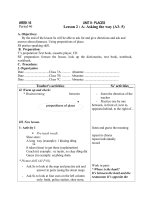 GIÁO ÁN TIẾNG ANH LỚP 7 Unit 8 tiết 46