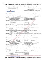 de thi thu thpt quoc gia mon tieng anh truong thpt ly thai to bac ninh lan 1