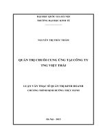 Quản trị chuỗi cung ứng tại công ty TNG việt thái 