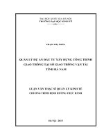 Chuyển dịch cơ cấu kinh tế tại thành phố phủ lý, tỉnh hà nam