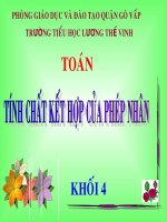 bài giảng toán lớp 4 tính chất kết hợp của phép nhân