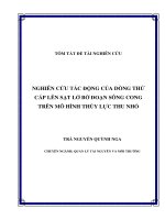 NGHIÊN CỨU TÁC ĐỘNG CỦA DÒNG THỨ CẤP LÊN SẠT LỞ BỜ ĐOẠN SÔNG CONG TRÊN MÔ HÌNH THỦY LỰC THU NHỎ