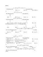ĐỀ THI TRẮC NGHIỆM MÔN TOÁN A2 ĐỀ SỐ 123
