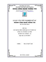 Xây dựng phần mềm quản lý nhân sự công ty cổ phần an phú