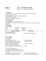 GIÁO ÁN TIẾNG ANH LỚP 7 Unit 7 tiết 44