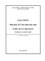 Giáo trình kỹ thuật sửa chữa máy tính   nghề quản trị mạng   trình độ cao đẳng nghề (phần 1)