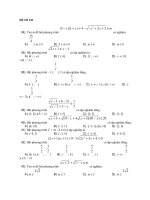 Đề thi trắc nghiệm môn toán khối A