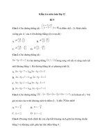 Đề 5 kiểm tra môn toán lớp 12