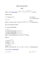 Kiểm tra môn toán lớp 12  đề số 10