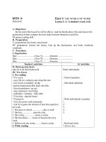 GIÁO ÁN TIẾNG ANH LỚP 7 TIẾT 42