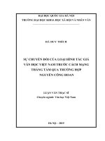 Sự chuyển đối của loại hình tác giả văn học việt nam trước cách mạng tháng tám qua trường hợp nguyễn công hoan 
