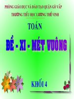 bài giảng toán lớp 4 đề xi mét vuông