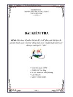 Xây dựng hệ thống bài tập trắc nghiệm khác quan về chương II. Bảng hệ thống tuần hoàn các nguyên tố hóa học