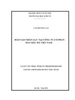 Đào tạo nhân lực tại công ty cổ phần may bắc hà việt nam 