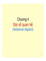 Bài giảng cơ sở dữ liệu   chương 4  đại số quan hệ