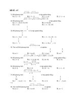 ĐỀ THI TRẮC NGHIỆM MÔN TOÁN HAY