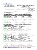 de thi thu thpt quoc gia mon tieng anh truong thpt ngo si lien bac giang lan 1 nam 2016