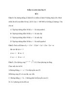 Kiểm tra môn toán lớp 12 đề số 4