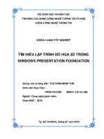 TÌM HIỂU LẬP TRÌNH ĐỒ HỌA 3D TRONG WINDOWS PRESENTATION FOUNDATION