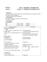 GIÁO ÁN TIẾNG ANH LỚP 7 Unit 2 tiết 7