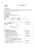 ÔN TẬP KIỂM TRA HỌC KỲ 1 MÔN TIẾNG ANH LỚP 7