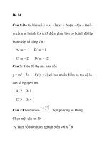 ĐỀ THI CHẤT LƯỢNG MÔN TOÁN LỚP 9 HỌC KỲ