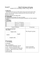 GIÁO ÁN TIẾNG ANH LỚP 7 Unit 9 tiết 57