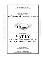 Các chuyên đề trong đề thi đại học cao đẳng 2007  2015 môn vật lý
