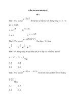 Kiểm tra môn toán lớp 12 đề số 1