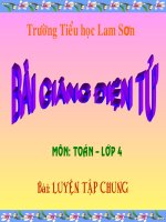 bài giảng toán lớp 4 bài  luyện tập chung