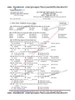 de thi thu thpt quoc gia mon tieng anh truong thpt han thuyen bac ninh lan 1 nam 2016