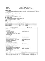 GIÁO ÁN TIẾNG ANH LỚP 7 Unit 5 tiết 26