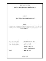 NGHIÊN CỨU, THIẾT KẾ MÔ HÌNH HỆ THỐNG FMS, GIÁM SÁT BẰNG WINCC