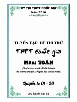 TỔNG hợp các đề THI THỬ TOÁN 2016
