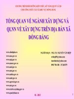 Bài giảng tổng quan về ngành xây dựng và quản lý nhà nước về xây dựng trên địa bàn xã đồng bằng