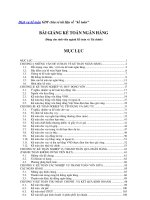 Bài giảng kế toán ngân hàng