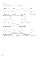 Đề thi trắc nghiệm môn toán cao cấp