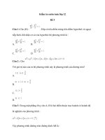 Kiểm tra môn toán lớp 12 đề số 3