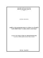 Chiến lược kinh doanh của công ty cổ phần supe phốt phát và hóa chất lâm thao 