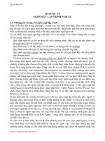 NGÔN NGỮ  LẬP TRÌNH PASCAL