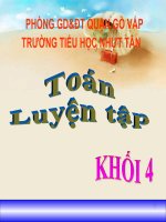 bài giảng toán lớp 4 bài  luyện tập