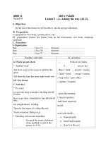 GIÁO ÁN TIẾNG ANH LỚP 7 UNIT 8 TIẾT 45