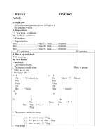 GIÁO ÁN TIẾNG ANH LỚP 7 BACK TO SCHOOL